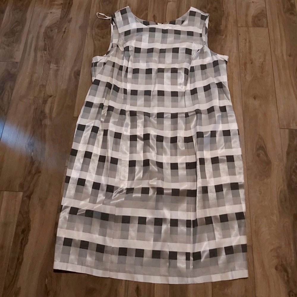 Checkered Black & White Dress **PLUS SIZE**